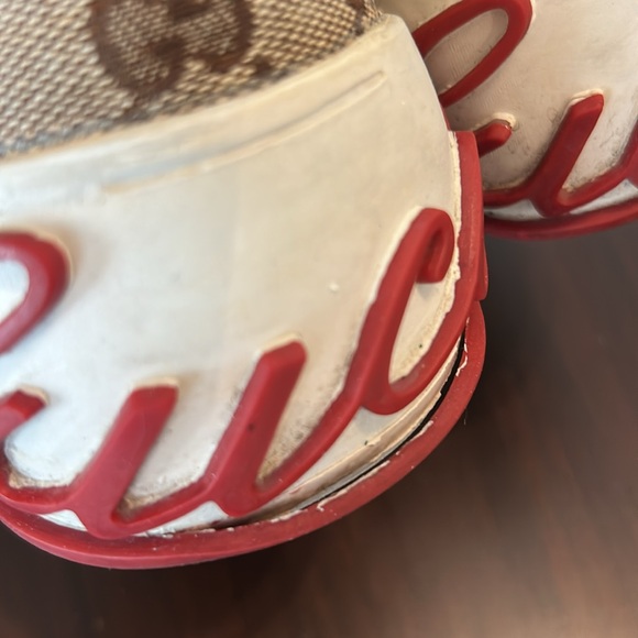 Gucci High Top Brown Canvas Sneaker Men’s Size 10 Authentic - Picture 7 of 16